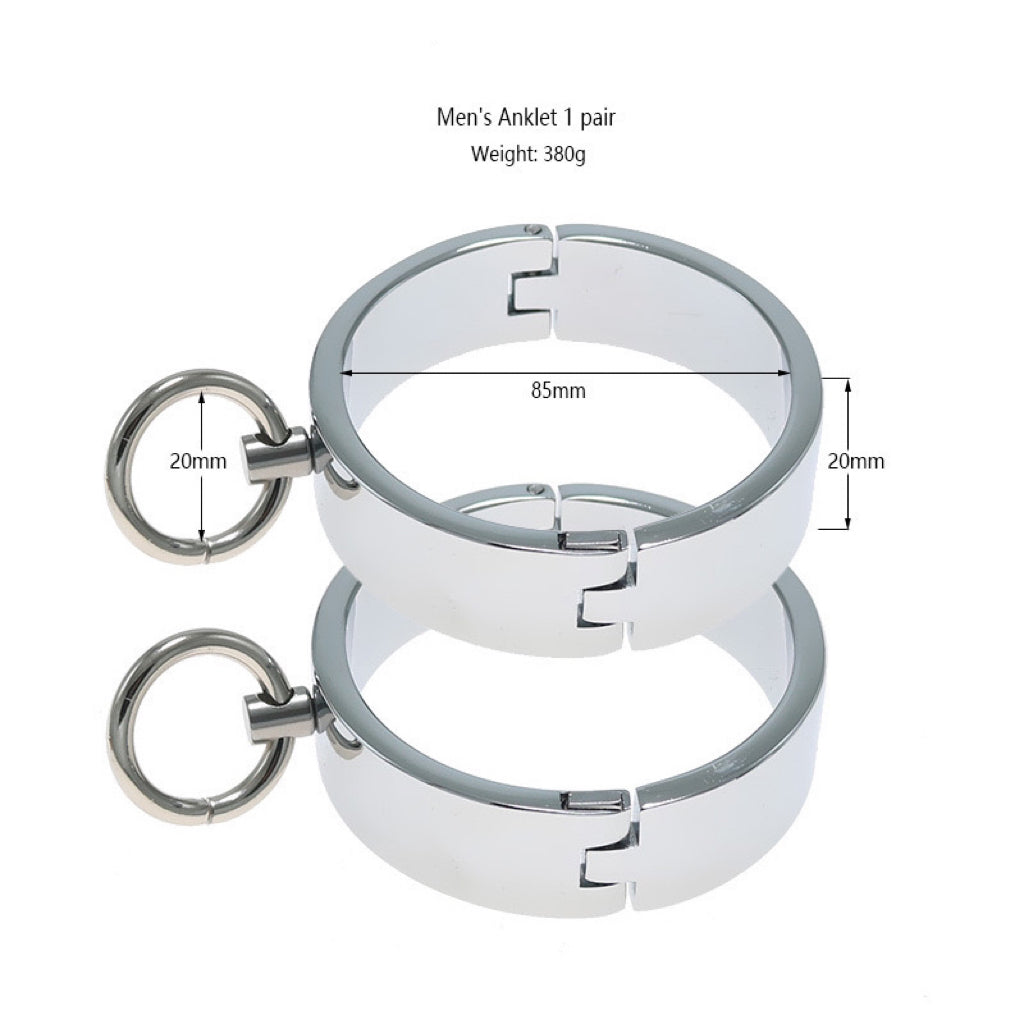 Zinc Alloy Handcuffs & Ankle Cuffs with Chain