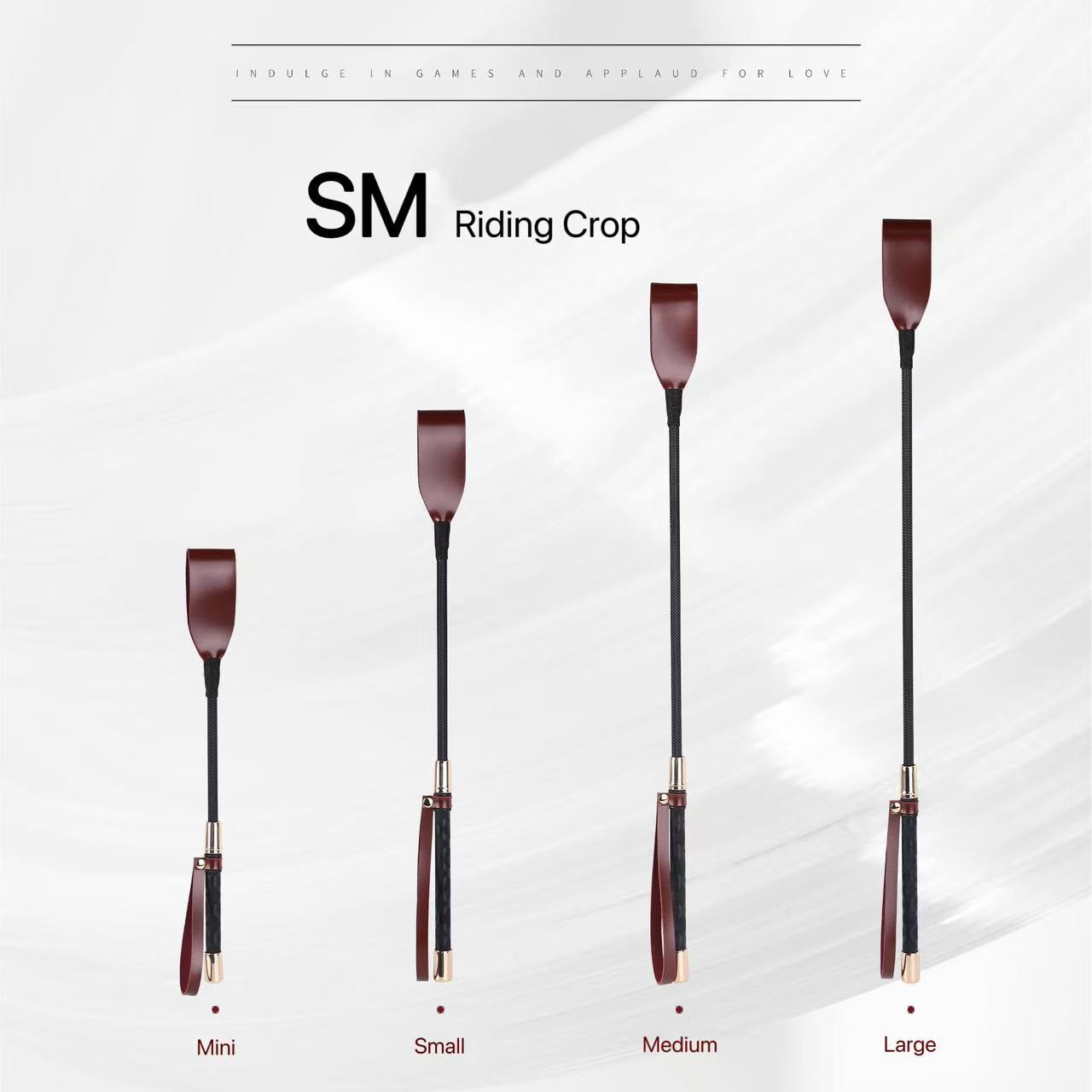 Leather Riding Crop with Wrist Strap – Available in 4 Sizes