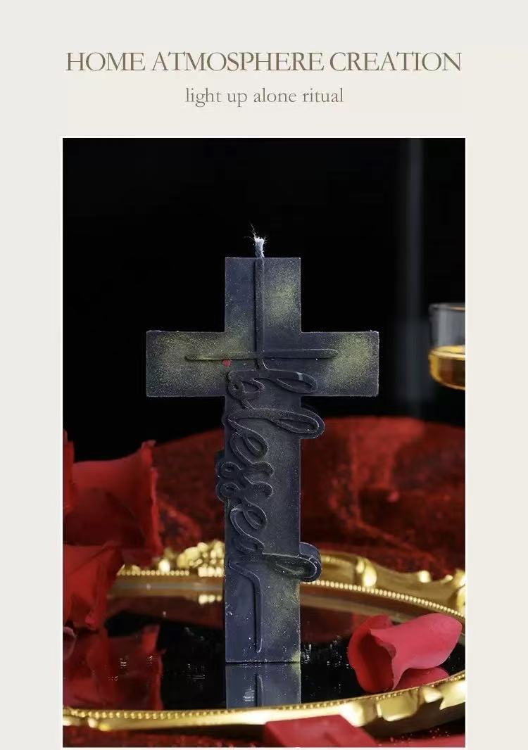 Gothic Low-Temperature Candle – Cross & Bloom Collection