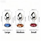Metal Jewel Plug – 3 Sizes with Crystal Base