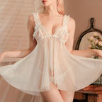 Sheer Lace Babydoll Lingerie – Sexy See-Through Nightdress
