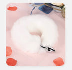 Metal Plug with Faux Fur Tail – 4 Shapes, 4 Colors