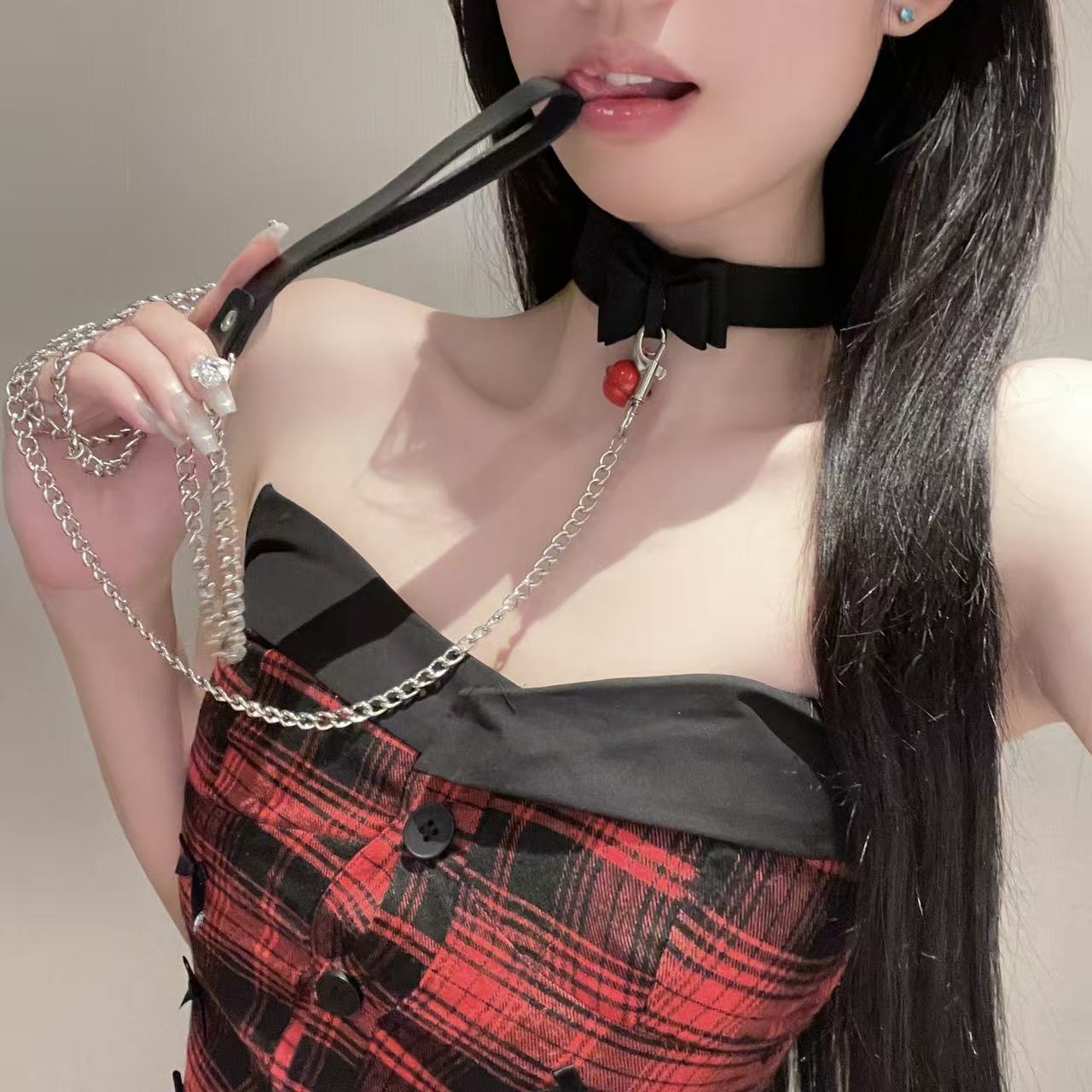 Bow Collar / Bell Collar with Detachable Leash